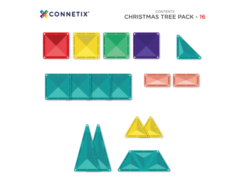 Connetix Tuiles Magnétiques - Ensemble Sapin de Noël Édition limitée Noel 16 Mrx – Image 5