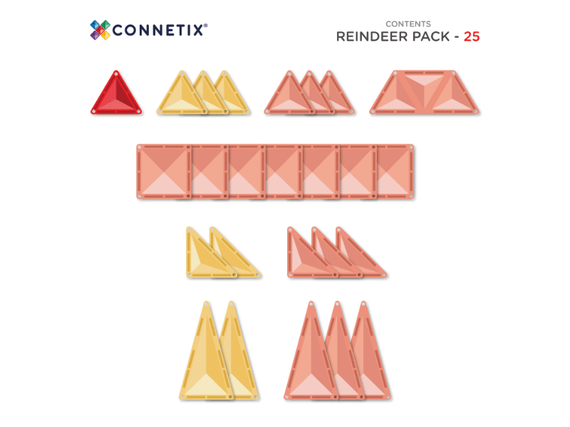 Connetix Tuiles Magnétiques - Ensemble Renne de Noël Édition limitée Noel 25 Mrx – Image 5